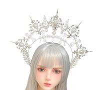 Tocado con encanto único con perlas coronadas tocado ligero de metal para el pelo accesorios para el cabello para mayor comodidad accesorios para el cabello con cuentas de metal coronadas