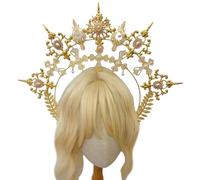 Tocado con encanto único con perlas coronadas tocado ligero de metal para el pelo accesorios para el cabello para mayor comodidad accesorios para el cabello con cuentas de metal coronadas