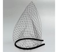 Tocado Con Velo 2 uds velo que cubre la cara diadema elegante diadema de malla velo cara máscara de red tocado de novia vestido de fiesta accesorios for el cabello De Mujer(Black C)