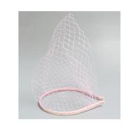 Tocado Con Velo 2 uds velo que cubre la cara diadema elegante diadema de malla velo cara máscara de red tocado de novia vestido de fiesta accesorios for el cabello De Mujer(Pink A)