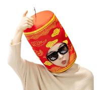 Tocado De Año Nuevo Chino - Material De Algodón PP De Poliéster De 40 Cm, Estilo Animal Novedad Cálido De Invierno | Actuación Cultural Fotografía Recuerdo Mascota Sombreros Traje Con Tema Oriental As