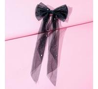 Tocado de boda elegante para novia, tocado de malla blanca, lazo de perlas de imitación, velo corto, horquilla, Clip para el pelo, accesorio para el cabello