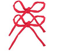 Tocado de Cinta Hanfu Rojo 2 Piezas Alambre y Tejido | Estilo Vintage y Tradicional, Anti-deslizante, Combinaciones Infinitas, para Cosplay y Uso Diario