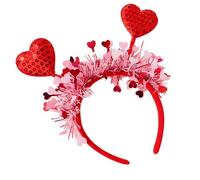 Tocado de corazón, diadema de beso | Accesorios para el cabello con forma de corazón Diadema para el día de San Valentín | Diadema de San Valentín, accesorios para fotos de aro para el cabello, acceso