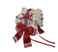 Tocado de encaje con volantes y lazo para mujer, accesorios para el cabello para cosplay, para criadas y niñas, dulce diadema para el cabello