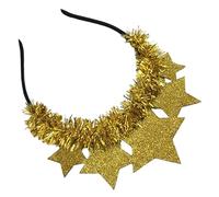 Tocado de Estrella, Diadema de Estrella Dorada Tocado de Oropel Brillante Diadema de Lentejuelas para Fiesta de Cumpleaños de Año Nuevo, Dorado
