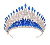Tocado de novia con diamantes de imitación brillantes, tiaras de cristales coloridos para bodas y fiestas, elegante postizo para mujer, dama de honor, talla única, como se describe