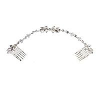 Tocado De Novia Peines de pelo largo for boda, accesorios de joyas for el pelo de novia flexibles de cristal, horquillas for mujer, 2 uds. Tocados De Pelo Boda(Gold)