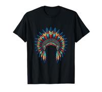Tocado de Plumas de Regalo de Cultura indígena nativa Americana Camiseta