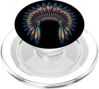 Tocado de Plumas de Regalo de Cultura indígena nativa Americana PopSockets PopGrip para MagSafe