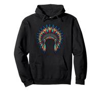 Tocado de Plumas de Regalo de Cultura indígena nativa Americana Sudadera con Capucha