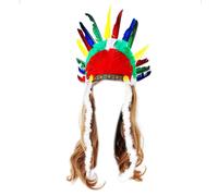 (Tocado de plumas indio) Tocado de plumas estilo indio Diadema de plumas Collar indio Cosplay indio