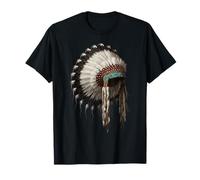 Tocado de Plumas Indios nativos Americanos Tribu India Camiseta