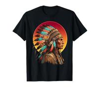 Tocado de Plumas Indios nativos Americanos Tribu India Camiseta
