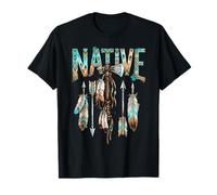 Tocado de Plumas Indios nativos Americanos Tribu India Camiseta