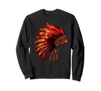 Tocado de Plumas nativos Americanos, Obra de Arte, Tribu India Sudadera