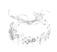 Tocado de tiara nupcial hecha a mano Mujeres de niñas Corona de rinuas de diez rianas, plata