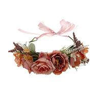 Tocado floral bohemio con flores para el pelo, diadema de tela de princesa, accesorios para el cabello de boda, diadema de flores para mujer