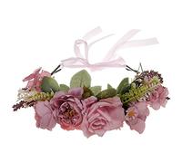 Tocado floral bohemio con flores para el pelo, diadema de tela de princesa, accesorios para el cabello de boda, diadema de flores para mujer