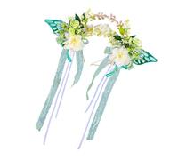 Tocado floral hecho a mano con diseños de mariposa y borlas, accesorio de pelo bohemio para novia, accesorios de fotografía, eventos de fiesta, elegante corona de pelo bohemio para mujer