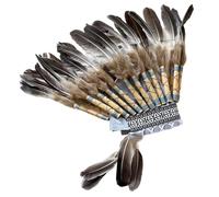 Tocado indio con plumas, tocado indio, disfraz de nativo americano para Halloween, accesorios para el cabello para hombres y mujeres, de plumas, nativo americano.