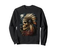 Tocado Nativo Americano Calavera Guerrero Navajo Jefe Sudadera