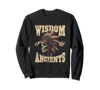 Tocado Nativo Cráneo Sabiduría Antigua Aspecto Vintage Sudadera