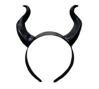 Tocado negro de reina bruja y cuernos de demonio para mujer, tocado de diablo, disfraz de Navidad, Halloween, fiesta