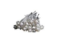 Tocado Novia 20pcs Women U-shaped Pin Metal Barrette Hair Clip Hairpins Simulated Pearl Bridal Tiara Accessories Wedding Hairstyle Tools(Color-13)