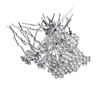 Tocado Novia 20pcs Women U-shaped Pin Metal Barrette Hair Clip Hairpins Simulated Pearl Bridal Tiara Accessories Wedding Hairstyle Tools(Color-4)