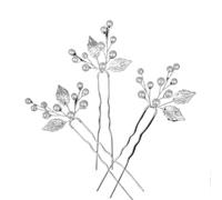 Tocado Novia 3Pcs Bridal Pin Metal Barrette Clip Hairpins Rhinestone Wedding Hairstyle Design Tools Women Hair Accessories(Style 15)