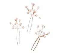 Tocado Novia 3Pcs Bridal Pin Metal Barrette Clip Hairpins Rhinestone Wedding Hairstyle Design Tools Women Hair Accessories(Color 3)