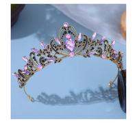Tocado Novia Bridal Headwear Gold-Colour Women's Full Of Classical Temperament Wedding Crown Girl Birthday Dazzling Tiaras(Color-14)