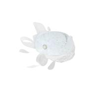 Tocado nupcial for mujer con plumas, velo estampado de puntos, elegantes sombreros tipo pastillero for fiesta té y boda Para Bodas, Fiestas de Té