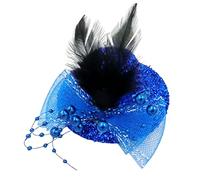 Tocado para fiesta de té para niña con velo de malla, elegante pastillero estilo pastillero para bodas, fiestas de cóctel y ascot real, banda ajustable, adornos de perlas y flores