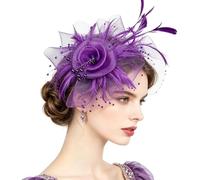 Tocado para mujer - Diseño de velo de malla floral, tocado de de 50 g, elegante accesorio para vestido con clip, decoración de estilo vintage de TPU | Boda formal del té Funeral