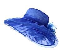 Tocado para mujer, sombrero de boda, sombrero de sol, sombrero de playa, sombrero de playa Hot Rod, azul, Talla única