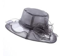 Tocado para mujer, sombrero de boda, sombrero de sol, sombrero de playa, sombrero de playa Hot Rod, gris, Talla única