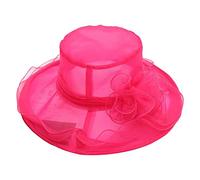 Tocado para mujer, sombrero de boda, sombrero de sol, sombrero de playa, sombrero de playa Hot Rod, hot pink, Talla única