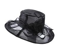 Tocado para mujer, sombrero de boda, sombrero de sol, sombrero de playa, sombrero de playa Hot Rod, Negro, Talla única