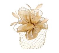 Tocado para mujer, sombrero Retro con flores, cintas de malla, velo, pinza para el pelo, diadema para fiesta de té, accesorios