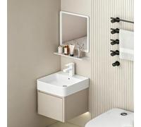 Tocador de Baño de Aluminio Panal Moderno Montado en Pared, Gabinete Mini Compacto y Estrecho para Espacios Reducidos
