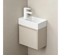 Tocador de Baño de Aluminio Panal Moderno Montado en Pared, Gabinete Mini Compacto y Estrecho para Espacios Reducidos