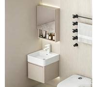 Tocador de Baño de Aluminio Panal Moderno Montado en Pared, Gabinete Mini Compacto y Estrecho para Espacios Reducidos