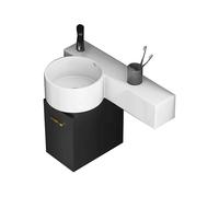 Tocador de baño pequeño con armario de fregadero, vanidad flotante, tocador de baño individual Lavamanos de Baño Modernos con grifo para espacio pequeño