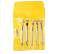 Tocador de destornillador de reloj profesional de 5 PCS, destornillador de precisión de reparación de relojes de acero con cuchillas de reemplazo de 5 piezas para trabajos de
