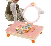 Tocador De Juguete Tocador De Madera Con Espejo | Juego De Imitación Para Niños Con Peine Y Cosméticos Para Cumpleaños Navidad Casa Y Estudio De Belleza