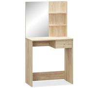 Tocador de madera de roble, 75 x 40 x 141 cm, muebles de dormitorio con alta estabilidad y diseño elegante para almacenamiento y organización