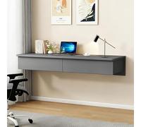 Tocador de Maquillaje Mesa Escritorio Ahorrar Espacio Escritorio de Computadora Doméstico Table rústico Simple para computadora portátil para Estudio,Dormitorio(Gray,140x40cm/55x16in)