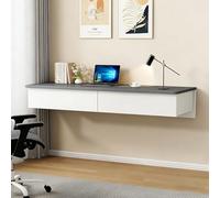Tocador de Maquillaje Mesa Escritorio Ahorrar Espacio Escritorio de Computadora Doméstico Table rústico Simple para computadora portátil para Estudio,Dormitorio(Gray+White,120x40cm/47x16in)